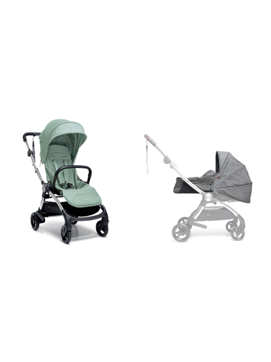 Airo Mint Pushchair with Grey Newborn Pack  image number 1